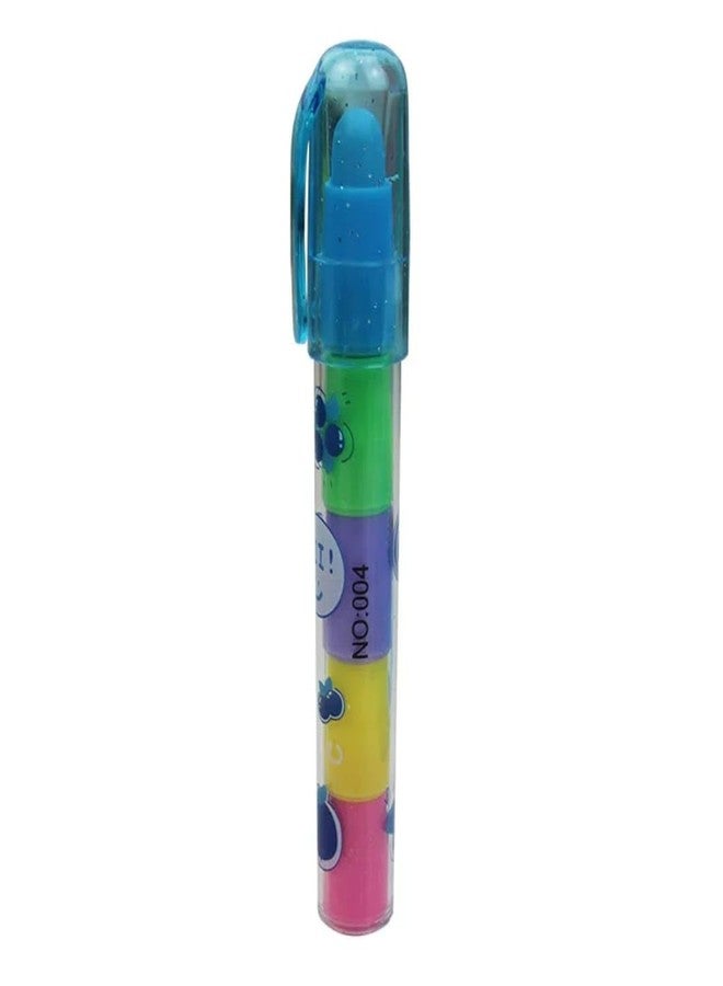 LA BELLEZA 4 Pcs Cartoon Stacking Erasers - Fun Pen Type Fancy Erasers for Kids, Non-Toxic, Perfect for Gifts & School Supplies - Image 4